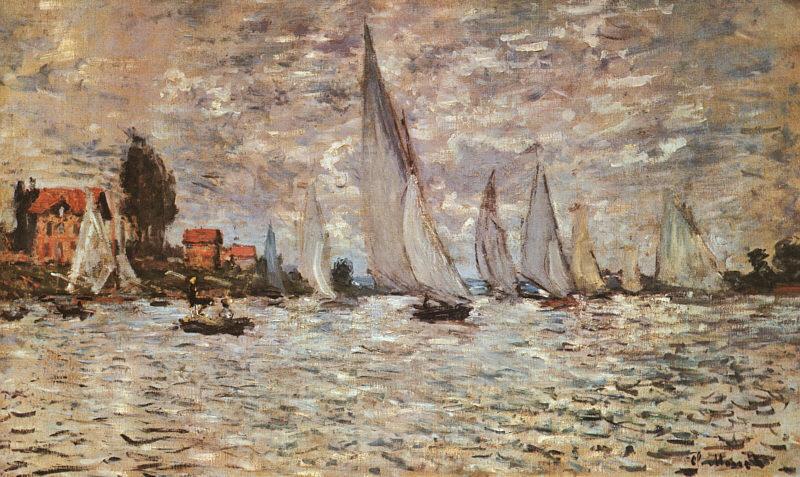 Claude Monet Regatta at Argenteuil France oil painting art
